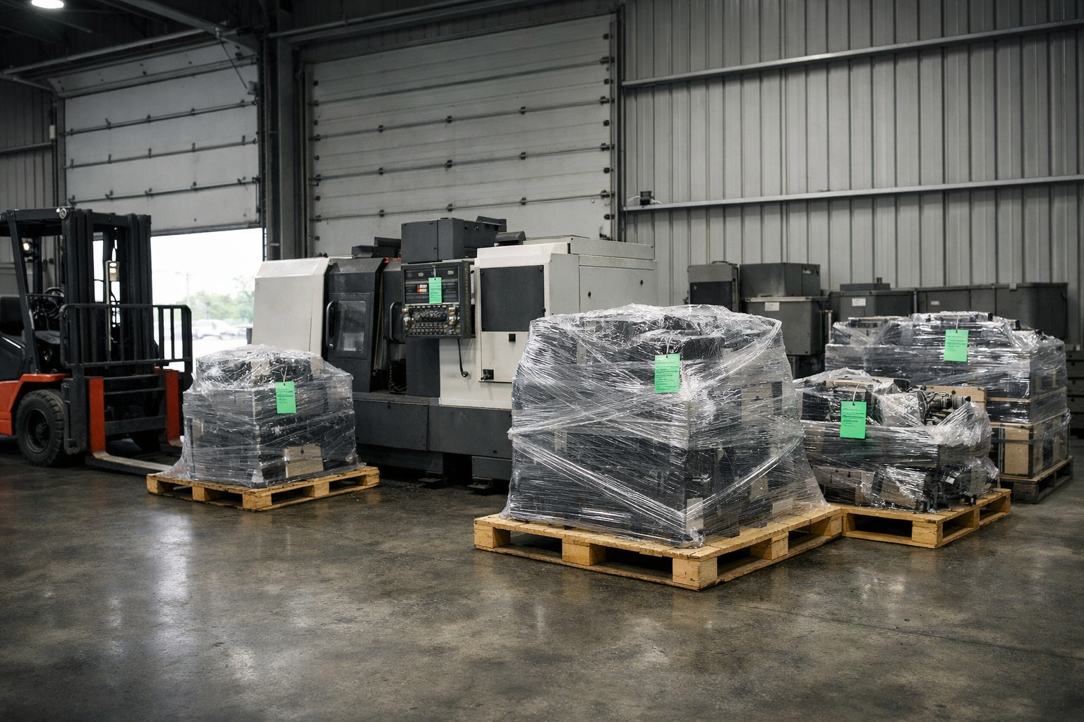 Equipment being prepared for seller review